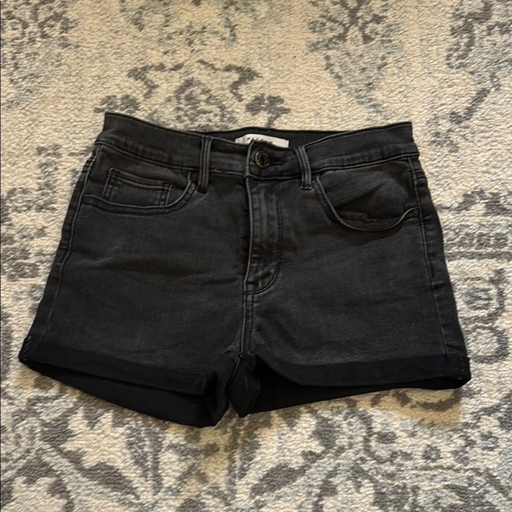 Women's Black Denim Shorts